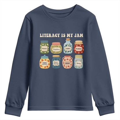 Literacy Is My Jam Youth Sweatshirt SPED Teacher Special Education Life Dyslexia Reading