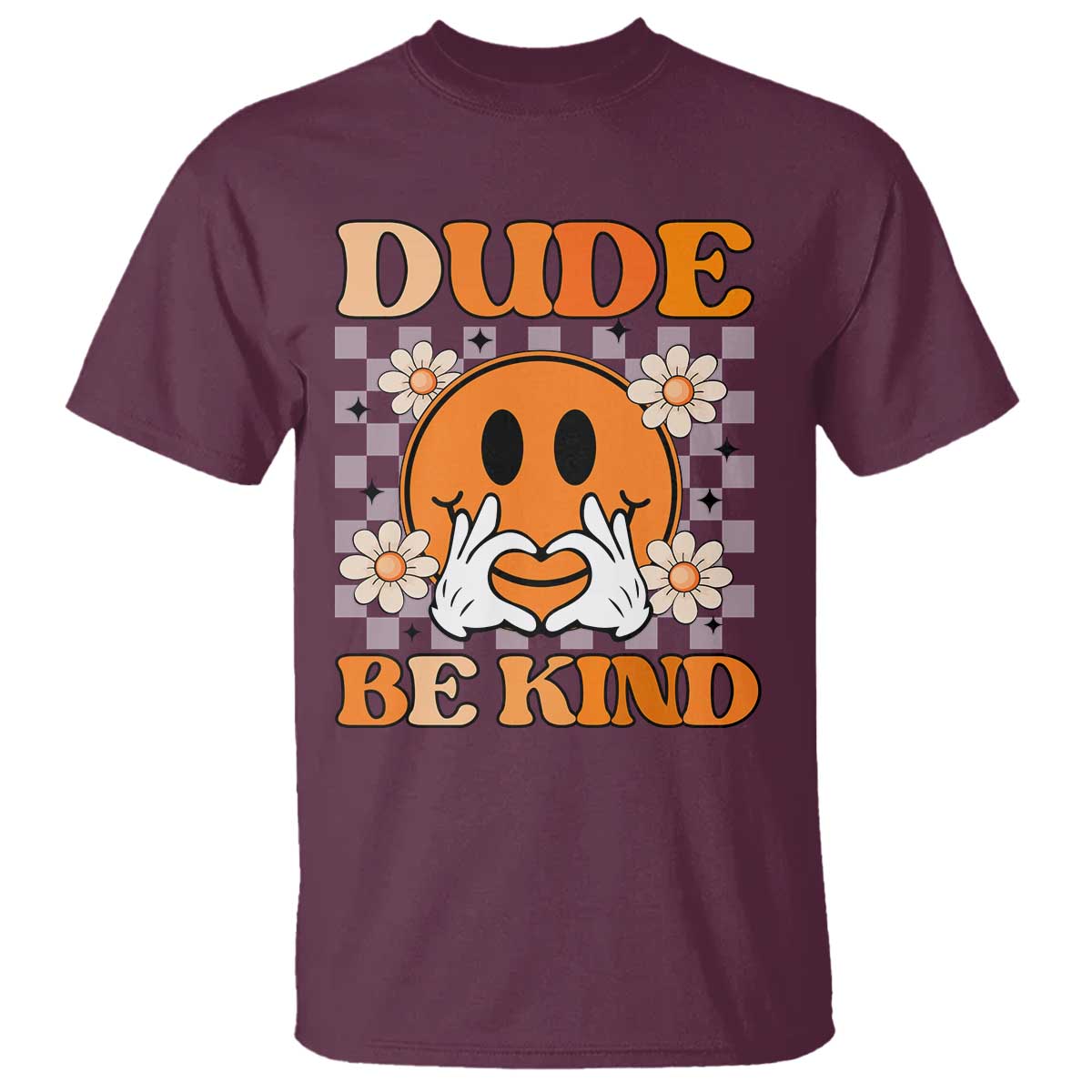 Bullying Prevention T Shirt Dude Be Kind Unity Day Heart Daisy Flower