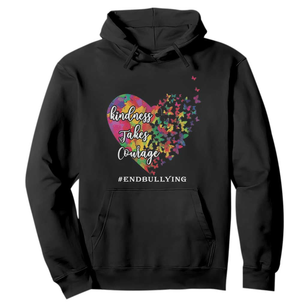 Unity Day Hoodie Kindness Takes Courage End Bullying Support Heart Butterfly