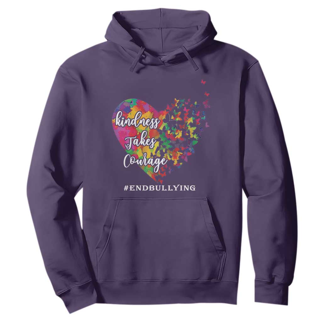 Unity Day Hoodie Kindness Takes Courage End Bullying Support Heart Butterfly