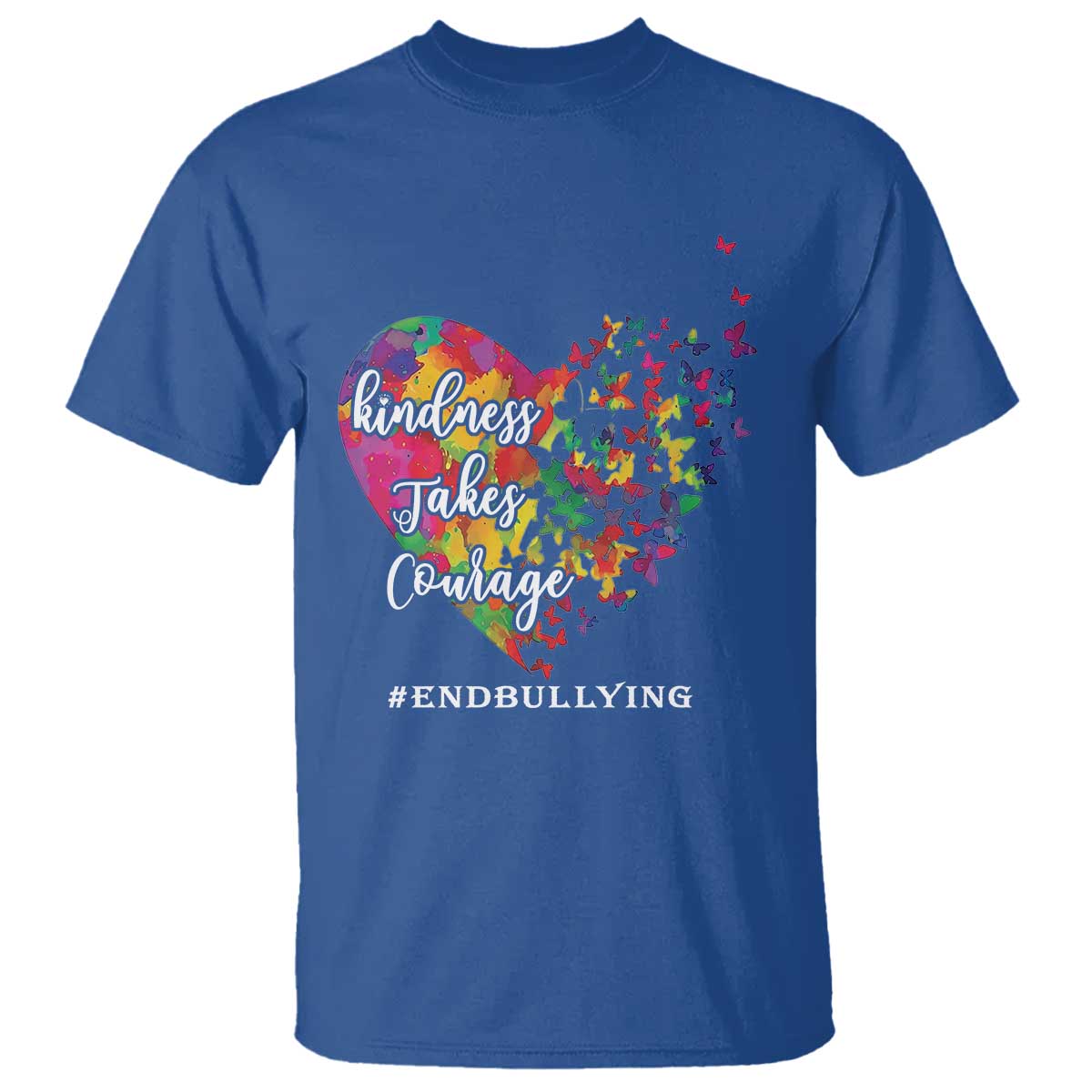 Unity Day T Shirt Kindness Takes Courage End Bullying Support Heart Butterfly