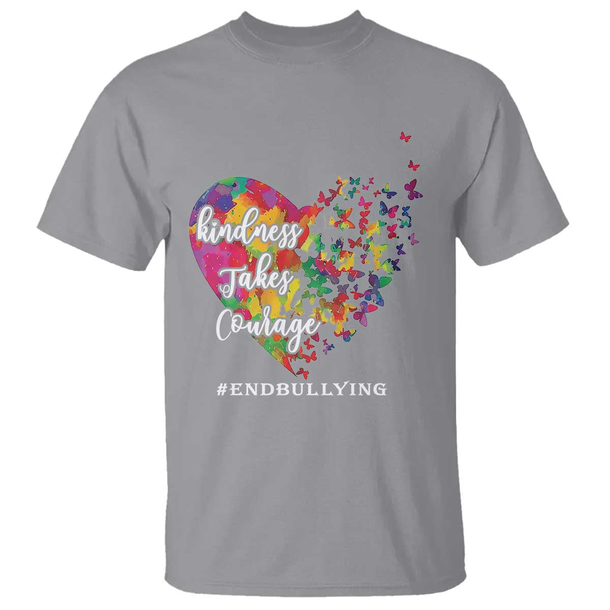 Unity Day T Shirt Kindness Takes Courage End Bullying Support Heart Butterfly
