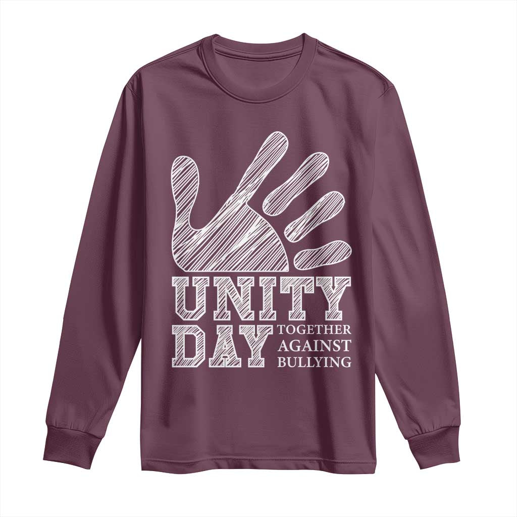 Bullying Prevention Long Sleeve Shirt Unity Day Together Against Bullying Hand