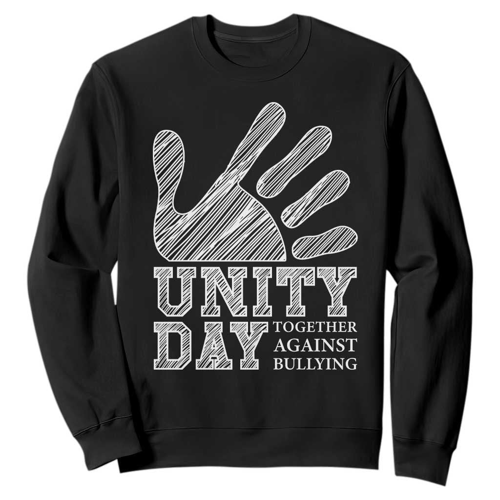 Bullying Prevention Sweatshirt Unity Day Together Against Bullying Hand