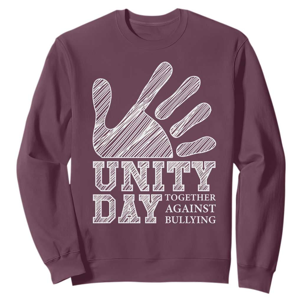 Bullying Prevention Sweatshirt Unity Day Together Against Bullying Hand