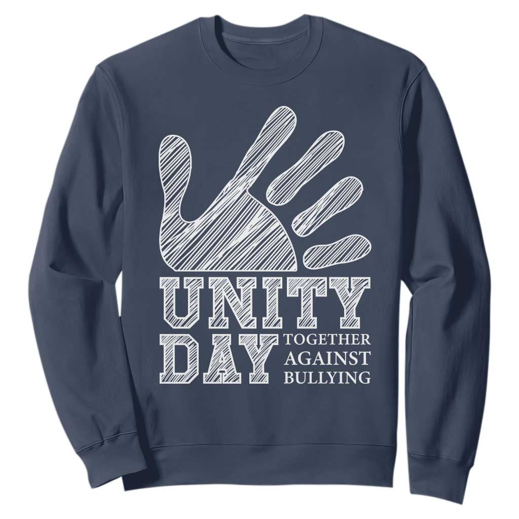 Bullying Prevention Sweatshirt Unity Day Together Against Bullying Hand