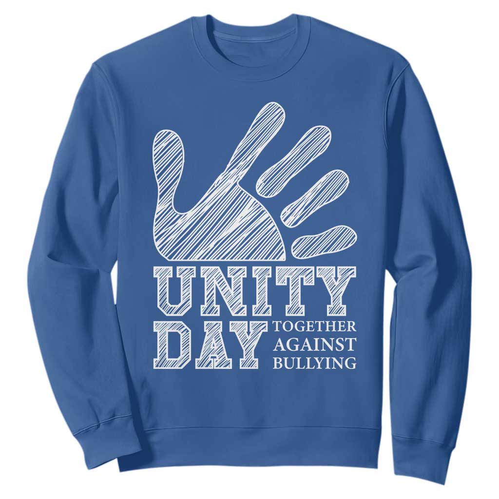 Bullying Prevention Sweatshirt Unity Day Together Against Bullying Hand