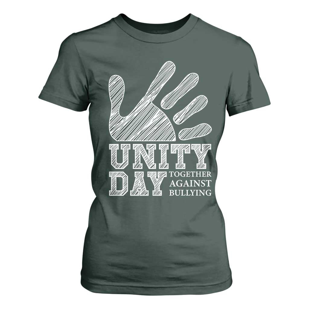 Bullying Prevention T Shirt For Women Unity Day Together Against Bullying Hand