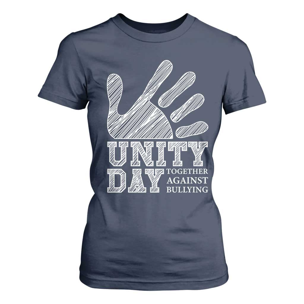 Bullying Prevention T Shirt For Women Unity Day Together Against Bullying Hand