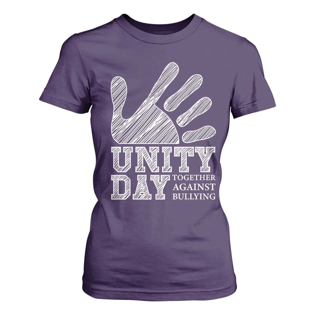 Bullying Prevention T Shirt For Women Unity Day Together Against Bullying Hand