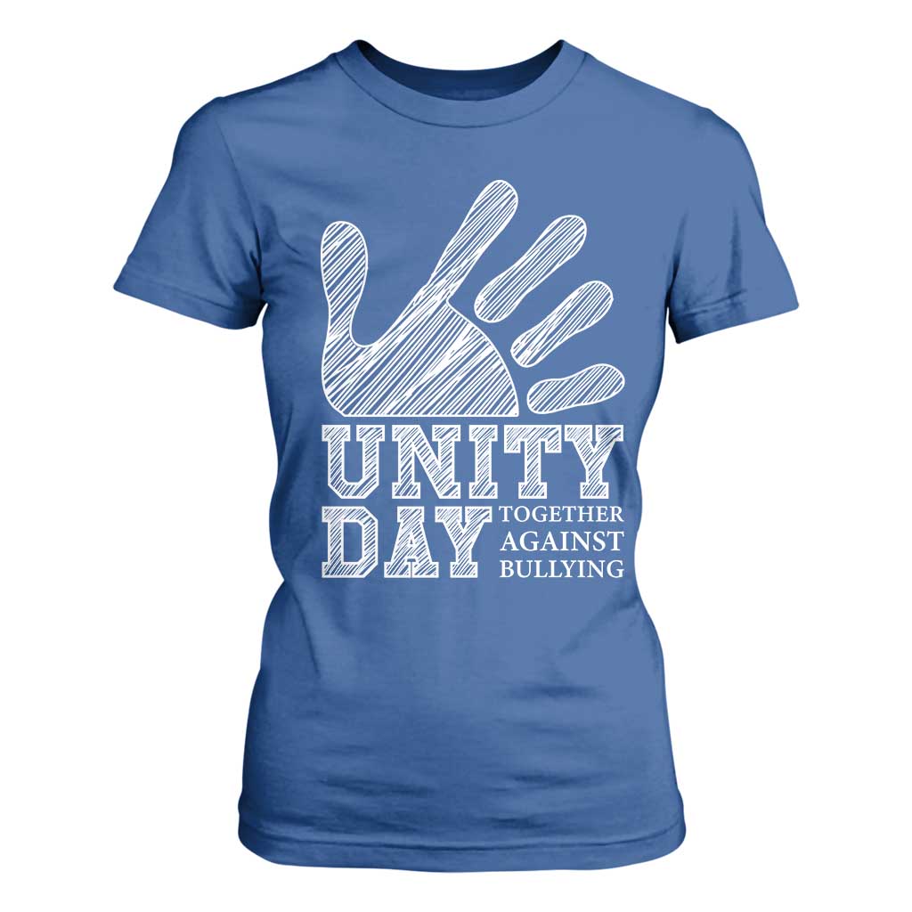Bullying Prevention T Shirt For Women Unity Day Together Against Bullying Hand