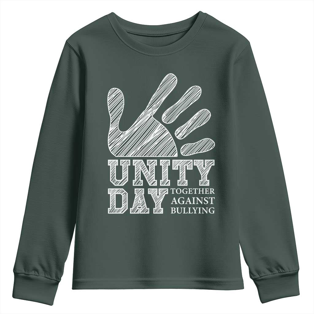 Bullying Prevention Youth Sweatshirt Unity Day Together Against Bullying Hand