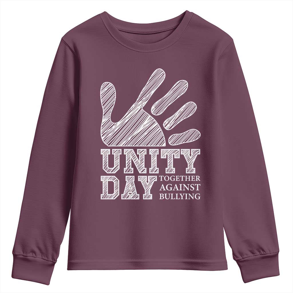 Bullying Prevention Youth Sweatshirt Unity Day Together Against Bullying Hand