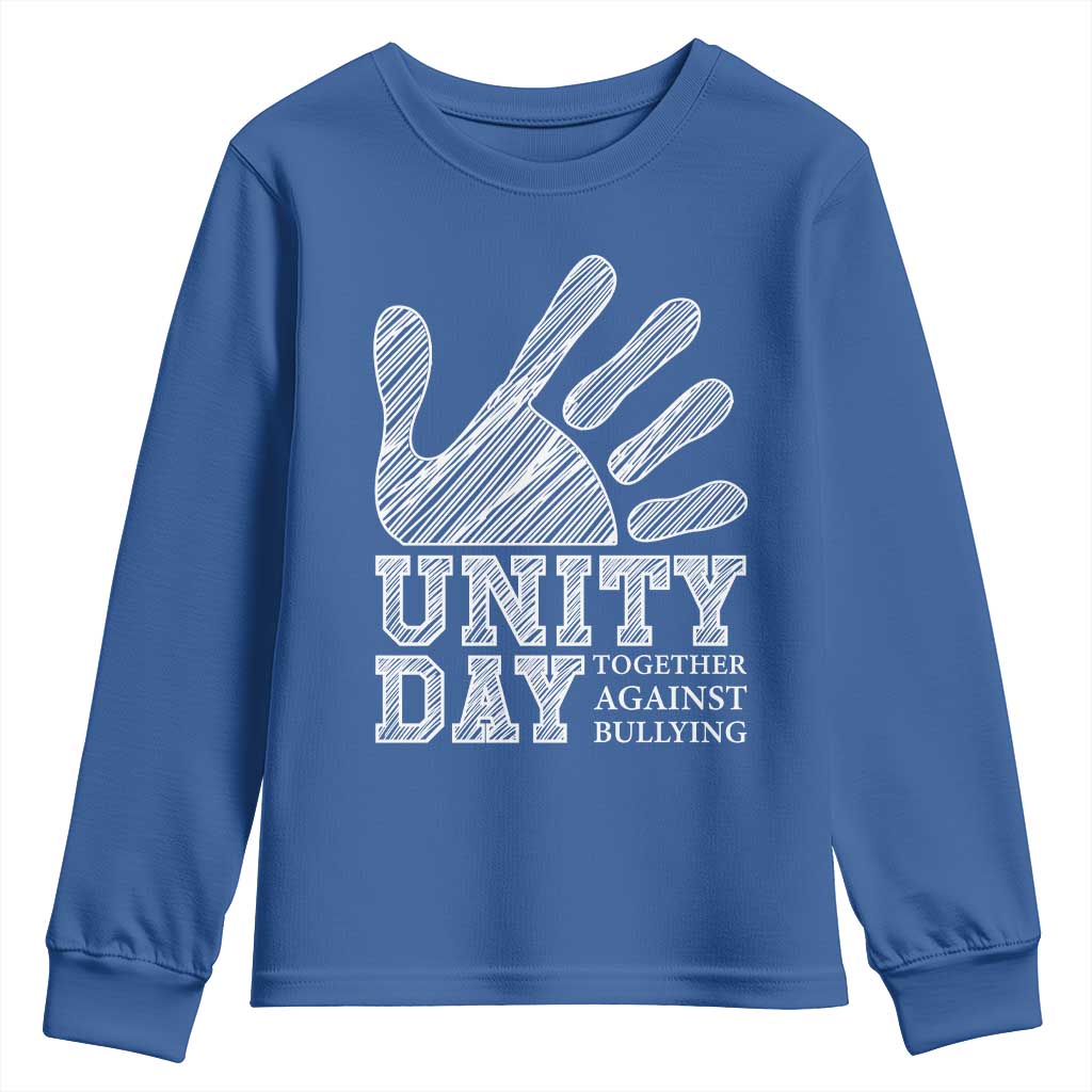 Bullying Prevention Youth Sweatshirt Unity Day Together Against Bullying Hand
