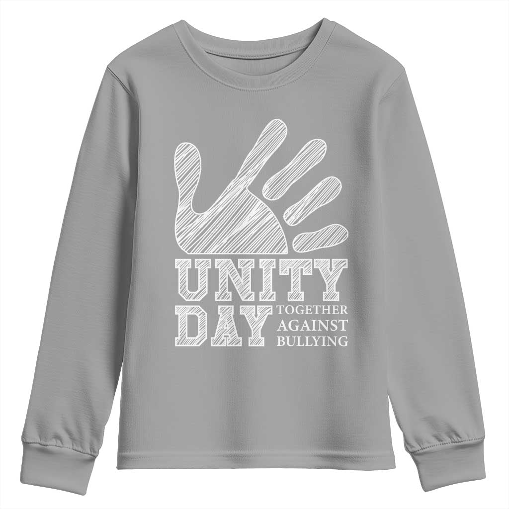 Bullying Prevention Youth Sweatshirt Unity Day Together Against Bullying Hand