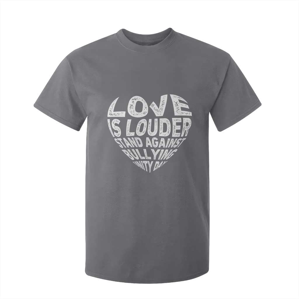 Bullying Prevention T Shirt For Kid Love Is Louder Stand Against Bullying Unity Day Heart