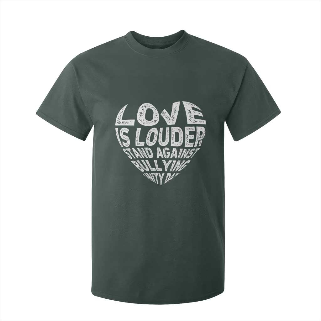 Bullying Prevention T Shirt For Kid Love Is Louder Stand Against Bullying Unity Day Heart