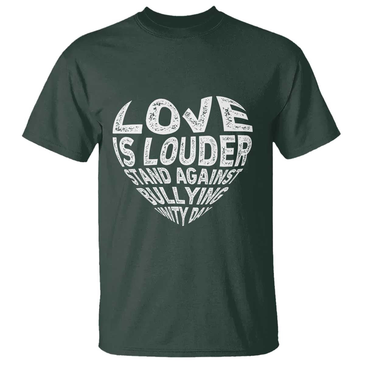 Bullying Prevention T Shirt Love Is Louder Stand Against Bullying Unity Day Heart