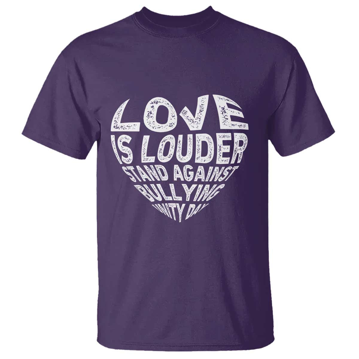 Bullying Prevention T Shirt Love Is Louder Stand Against Bullying Unity Day Heart