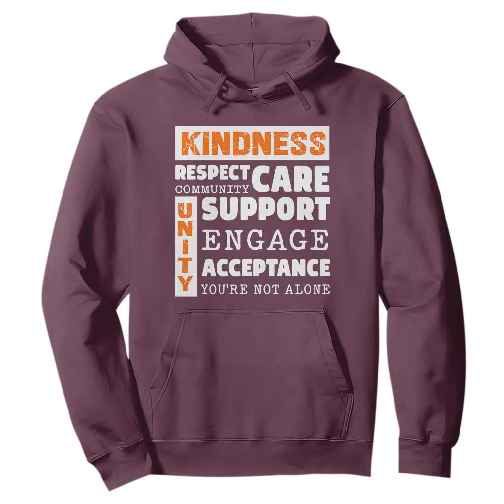 Bullying Prevention Hoodie Kindness Respect Support Unity Day