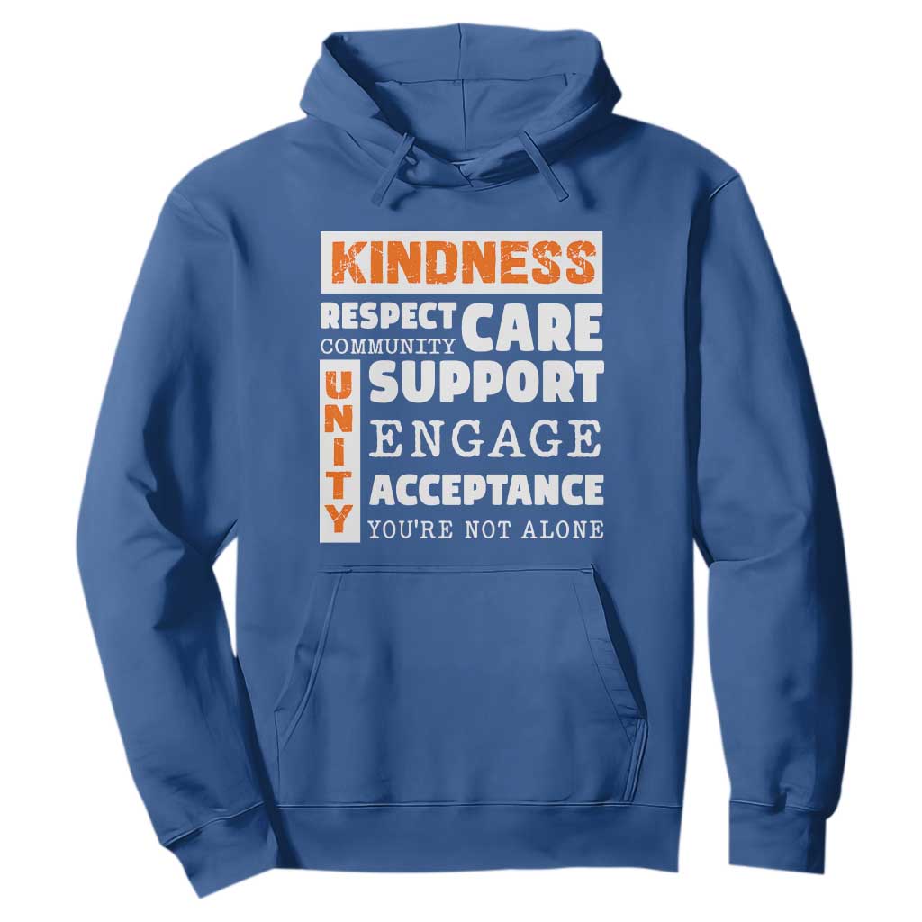 Bullying Prevention Hoodie Kindness Respect Support Unity Day