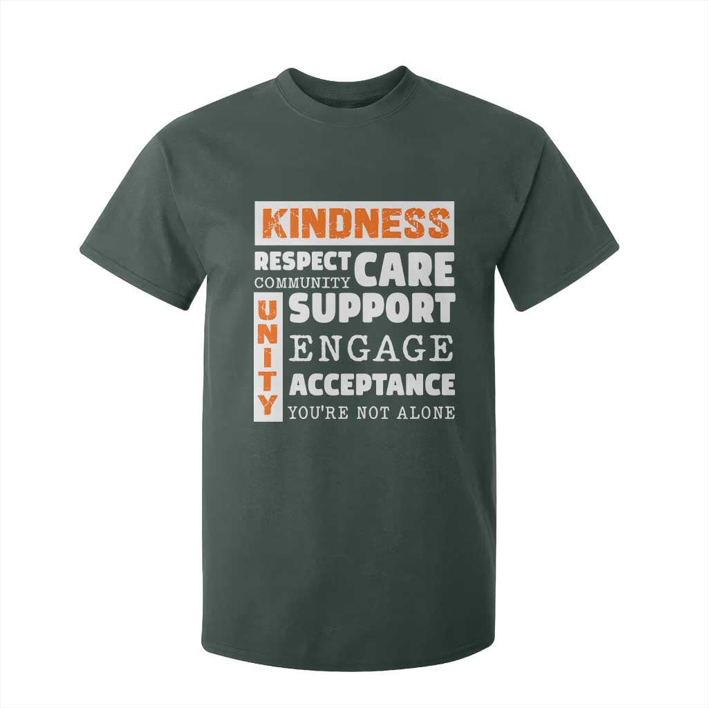 Bullying Prevention T Shirt For Kid Kindness Respect Support Unity Day