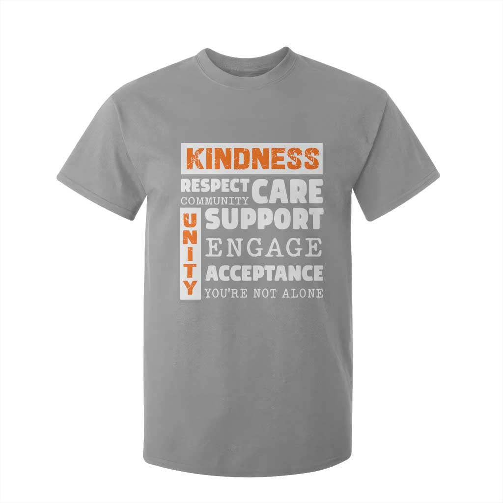 Bullying Prevention T Shirt For Kid Kindness Respect Support Unity Day