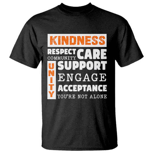 Bullying Prevention T Shirt Kindness Respect Support Unity Day