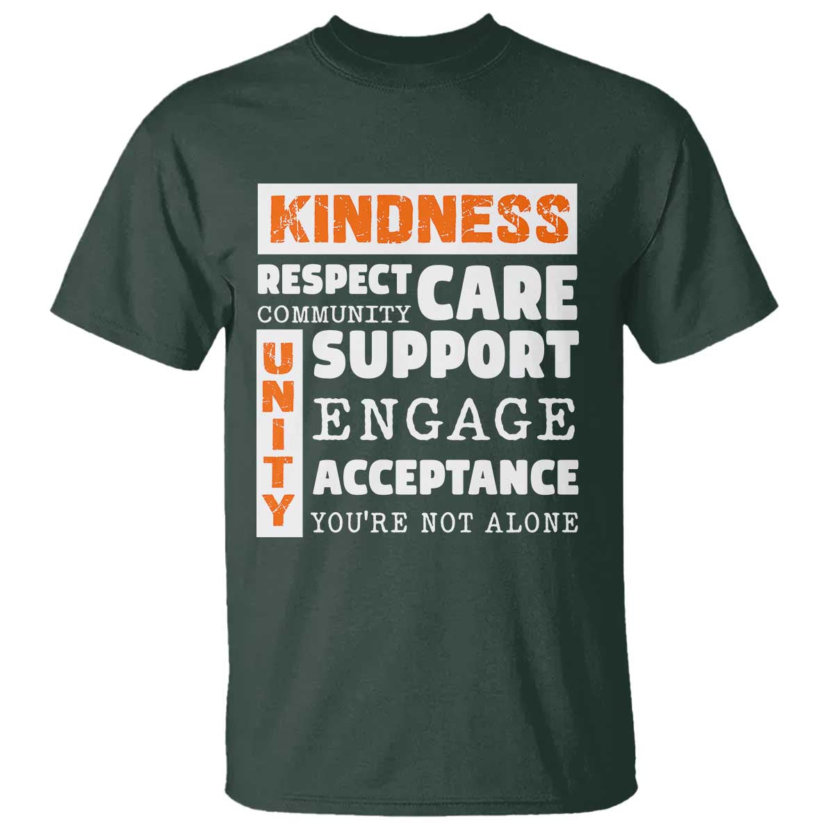 Bullying Prevention T Shirt Kindness Respect Support Unity Day