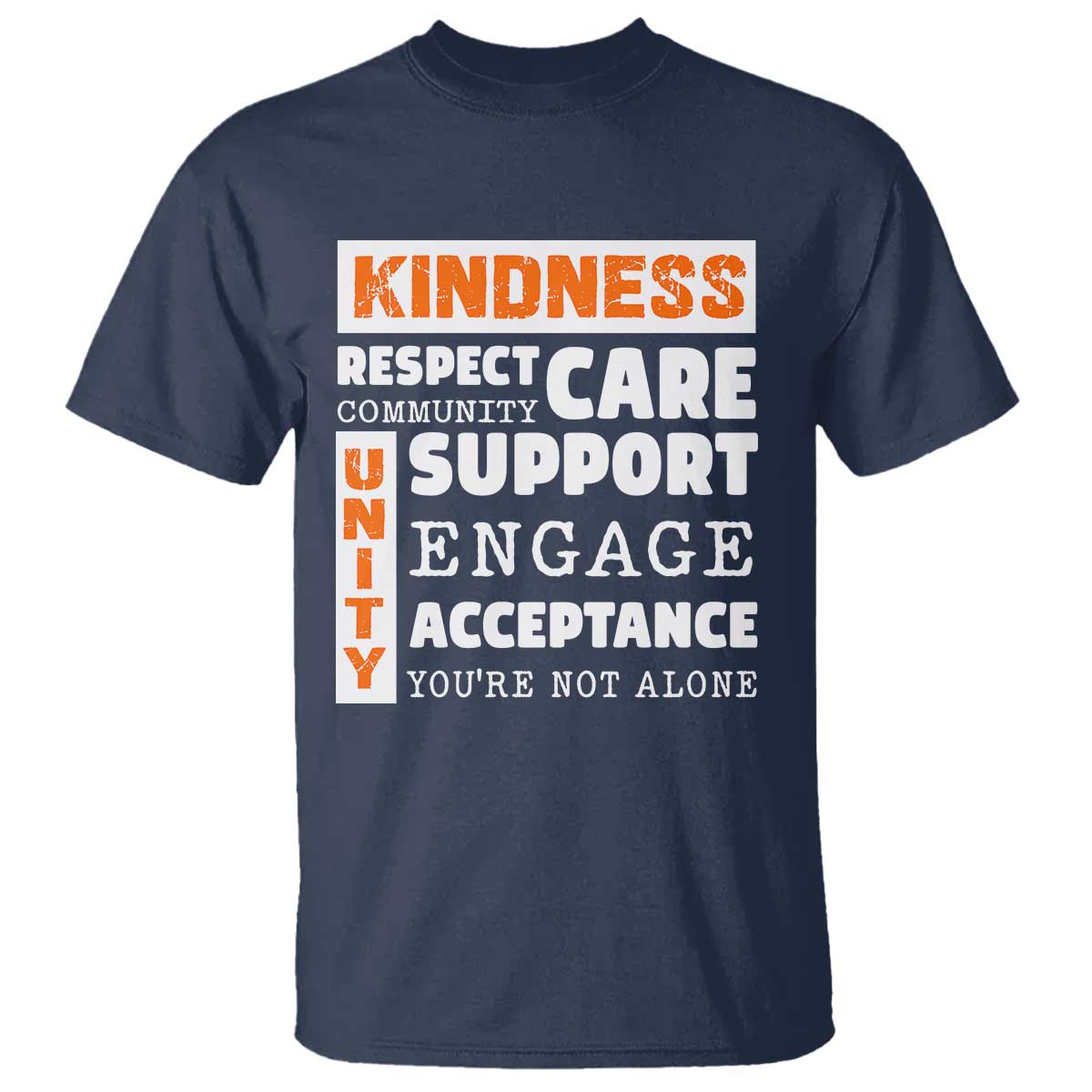 Bullying Prevention T Shirt Kindness Respect Support Unity Day