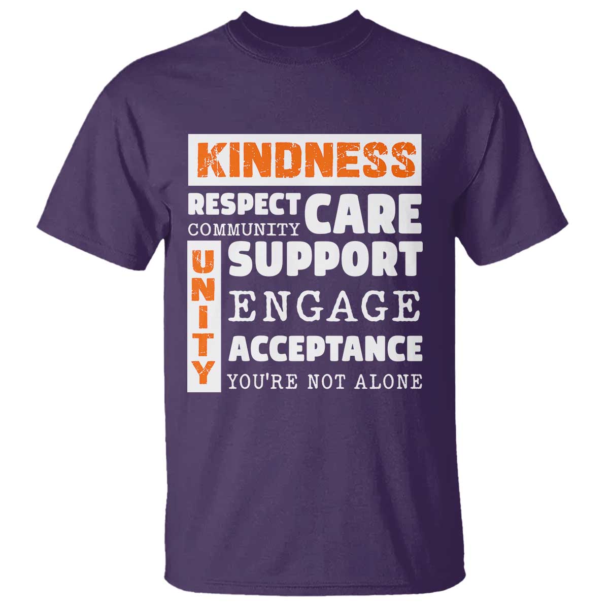 Bullying Prevention T Shirt Kindness Respect Support Unity Day