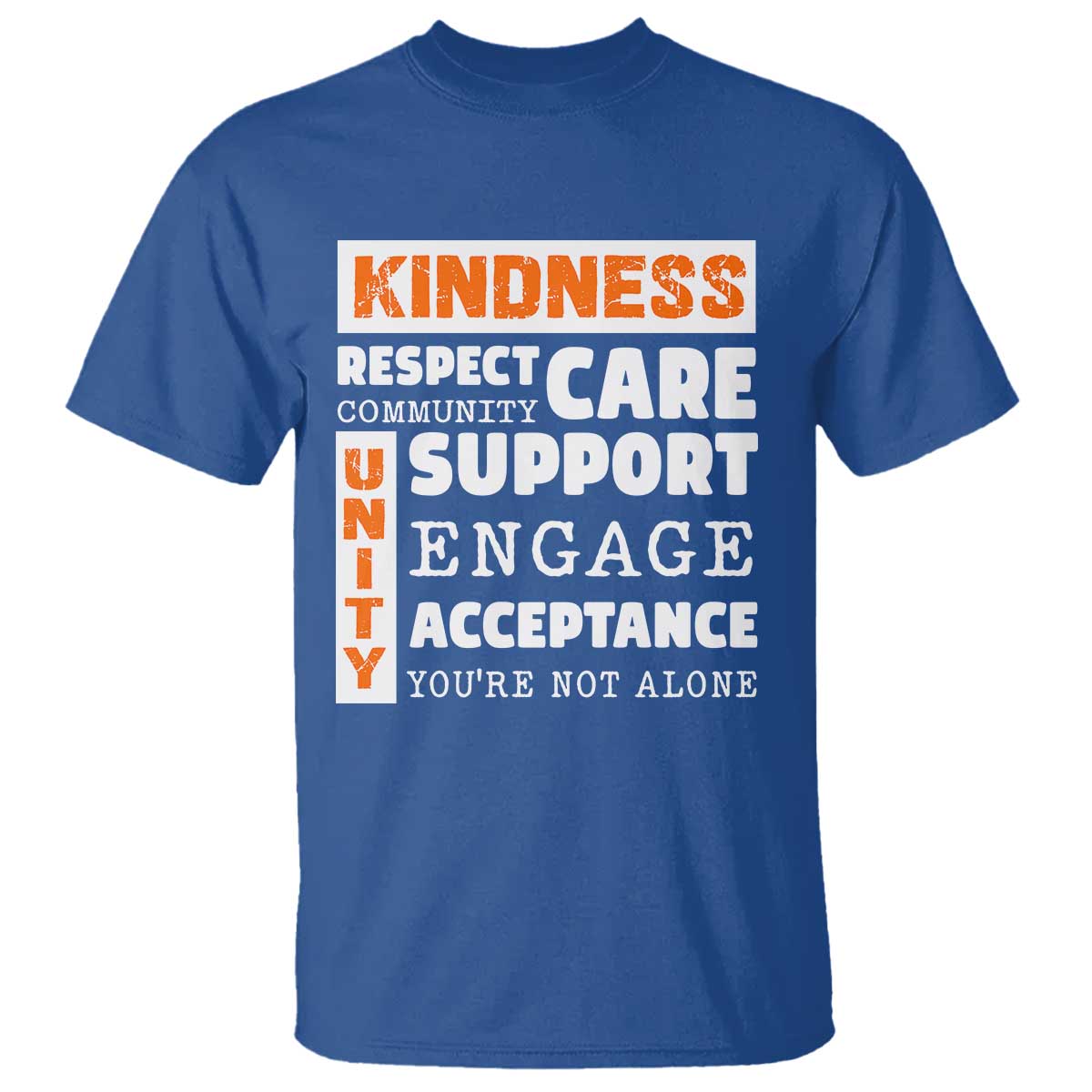 Bullying Prevention T Shirt Kindness Respect Support Unity Day