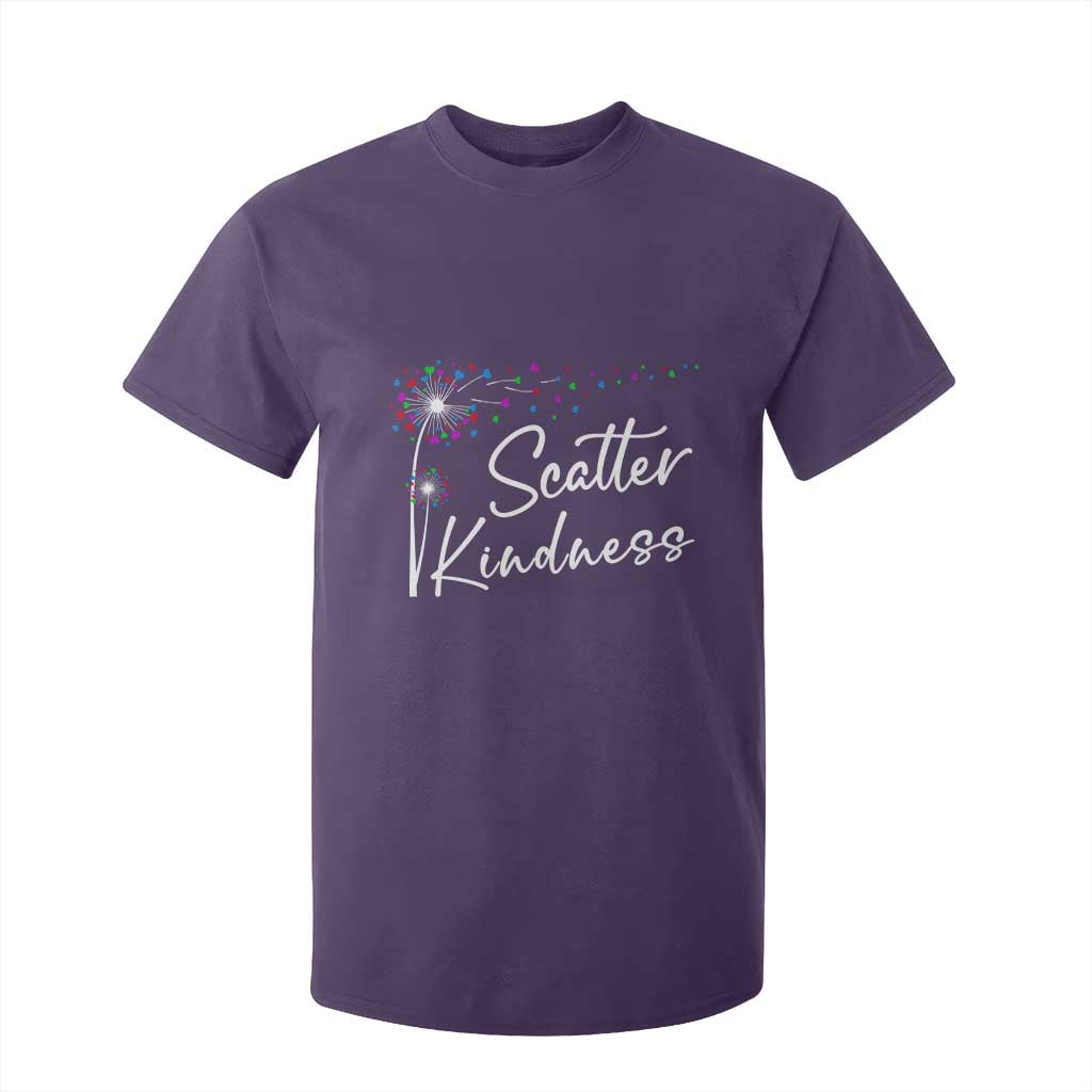 Unity Day T Shirt For Kid Scatter Kindness Dandelions Heart Bullying Prevention