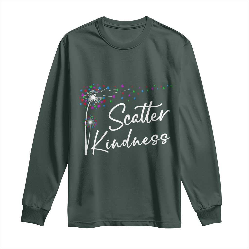 Unity Day Long Sleeve Shirt Scatter Kindness Dandelions Heart Bullying Prevention