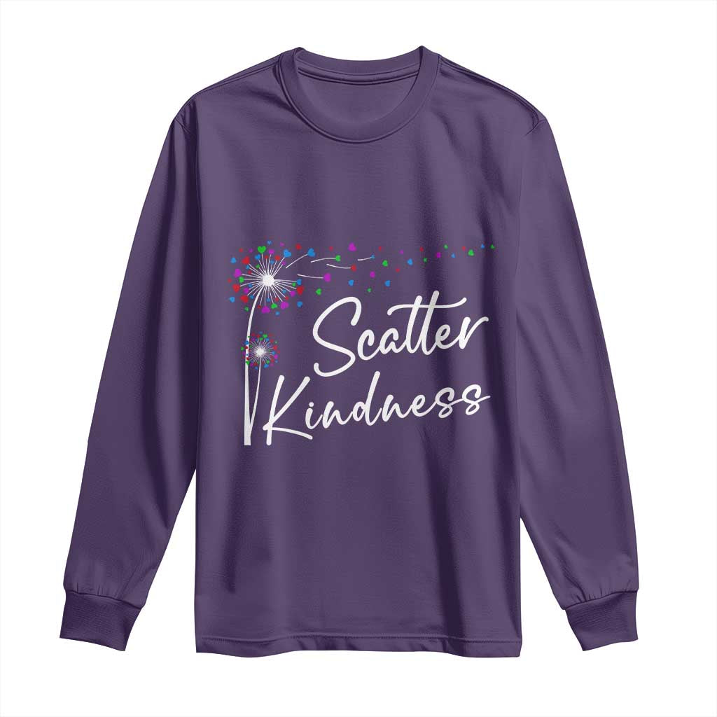 Unity Day Long Sleeve Shirt Scatter Kindness Dandelions Heart Bullying Prevention