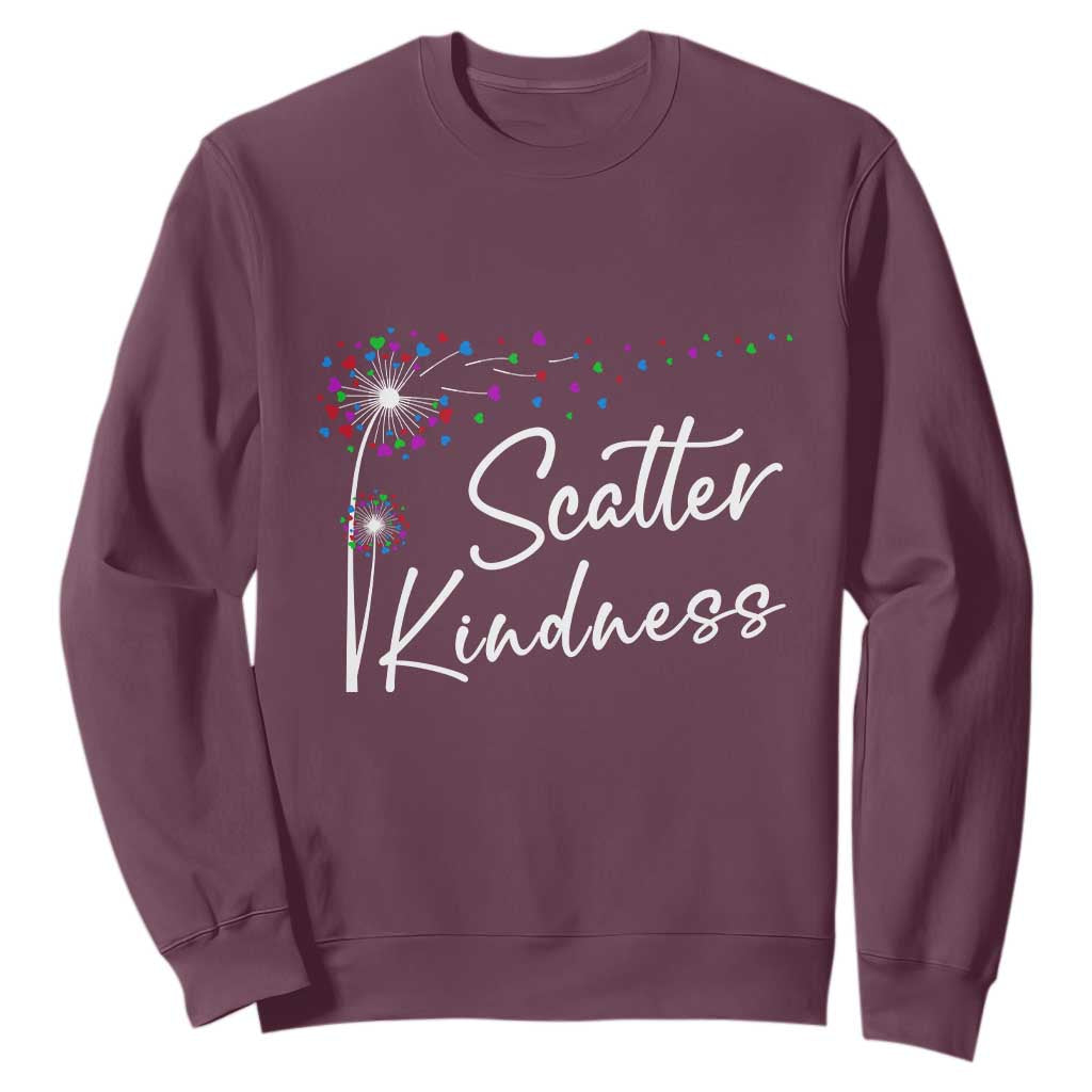 Unity Day Sweatshirt Scatter Kindness Dandelions Heart Bullying Prevention