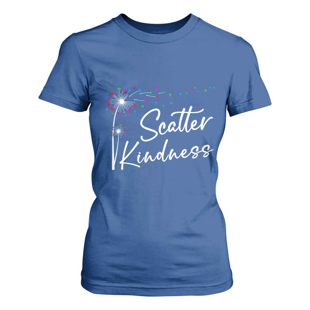 Unity Day T Shirt For Women Scatter Kindness Dandelions Heart Bullying Prevention