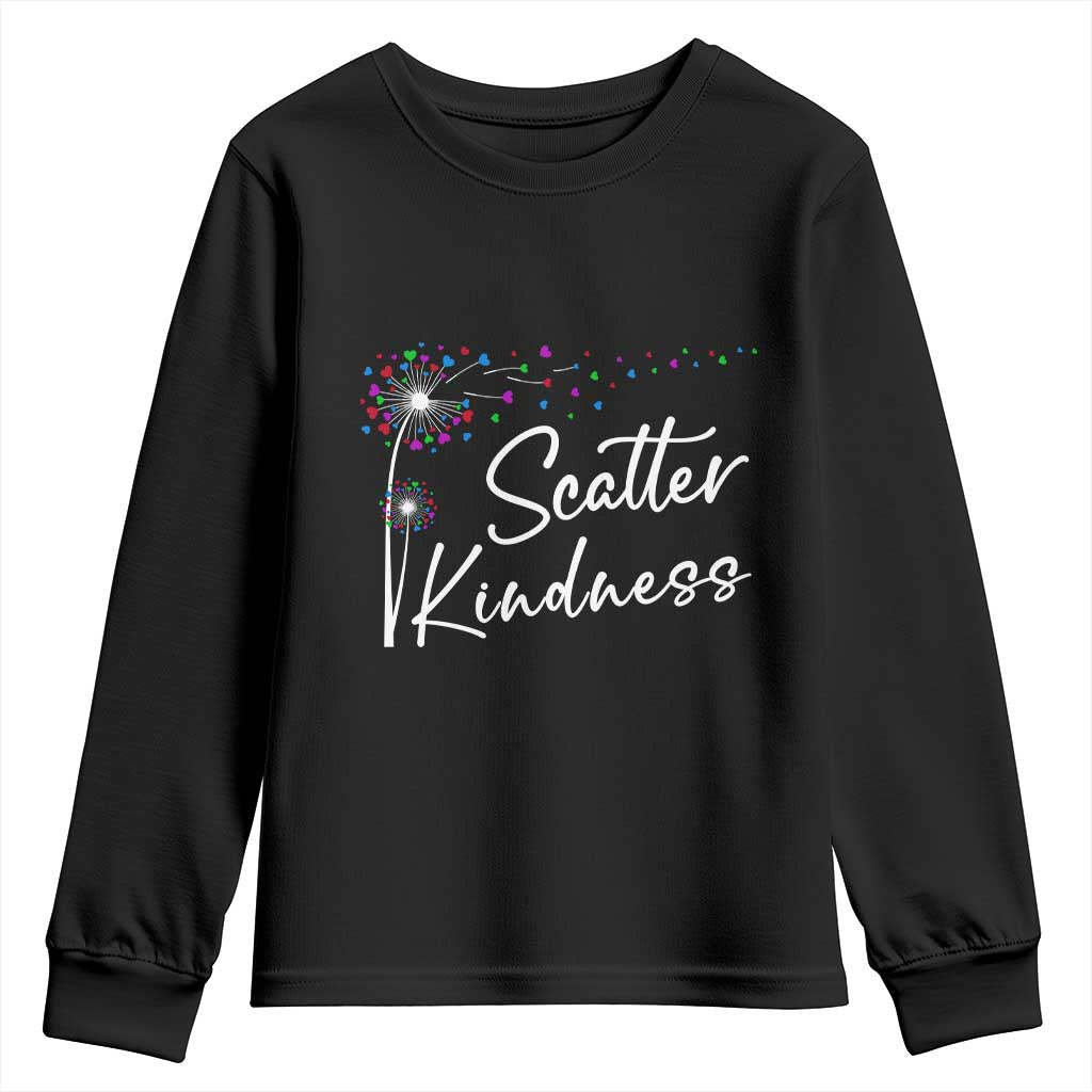Unity Day Youth Sweatshirt Scatter Kindness Dandelions Heart Bullying Prevention