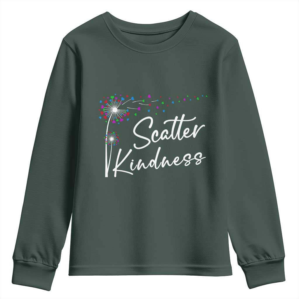 Unity Day Youth Sweatshirt Scatter Kindness Dandelions Heart Bullying Prevention