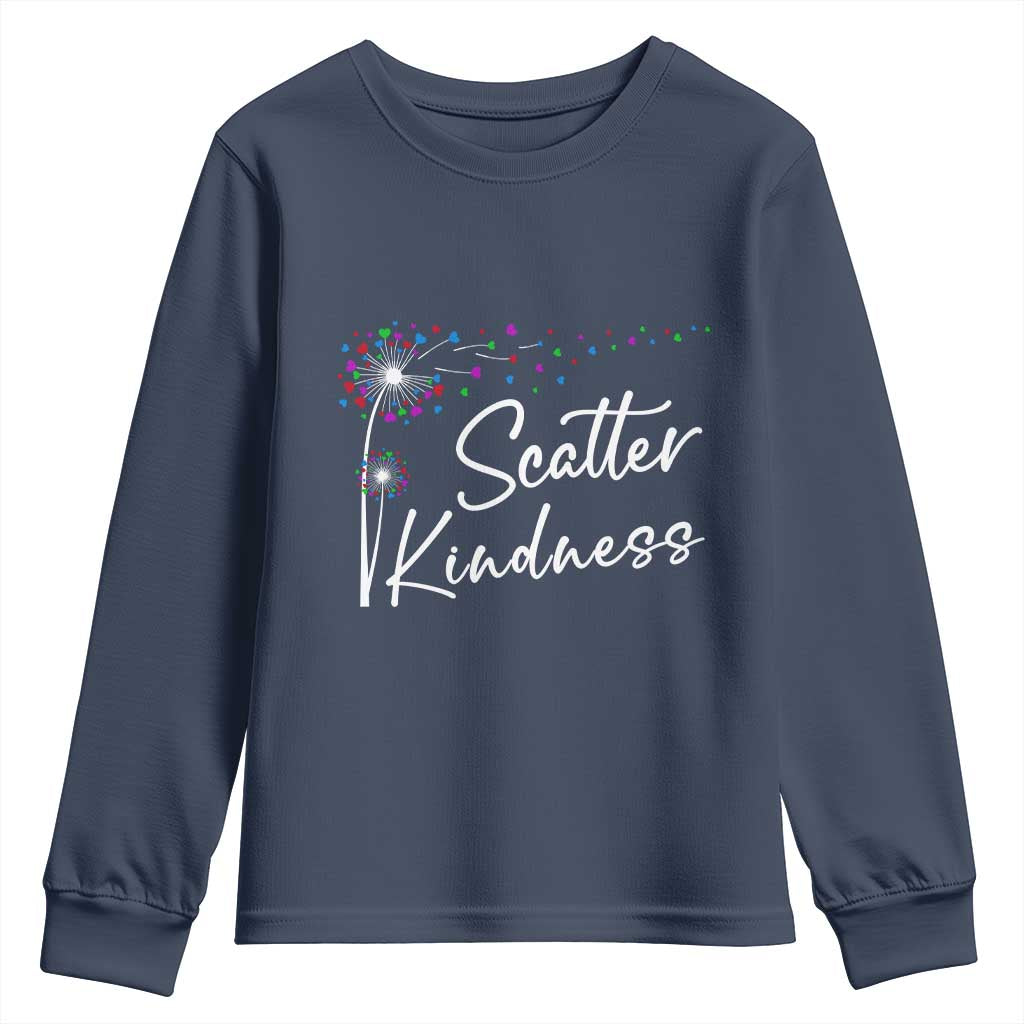 Unity Day Youth Sweatshirt Scatter Kindness Dandelions Heart Bullying Prevention