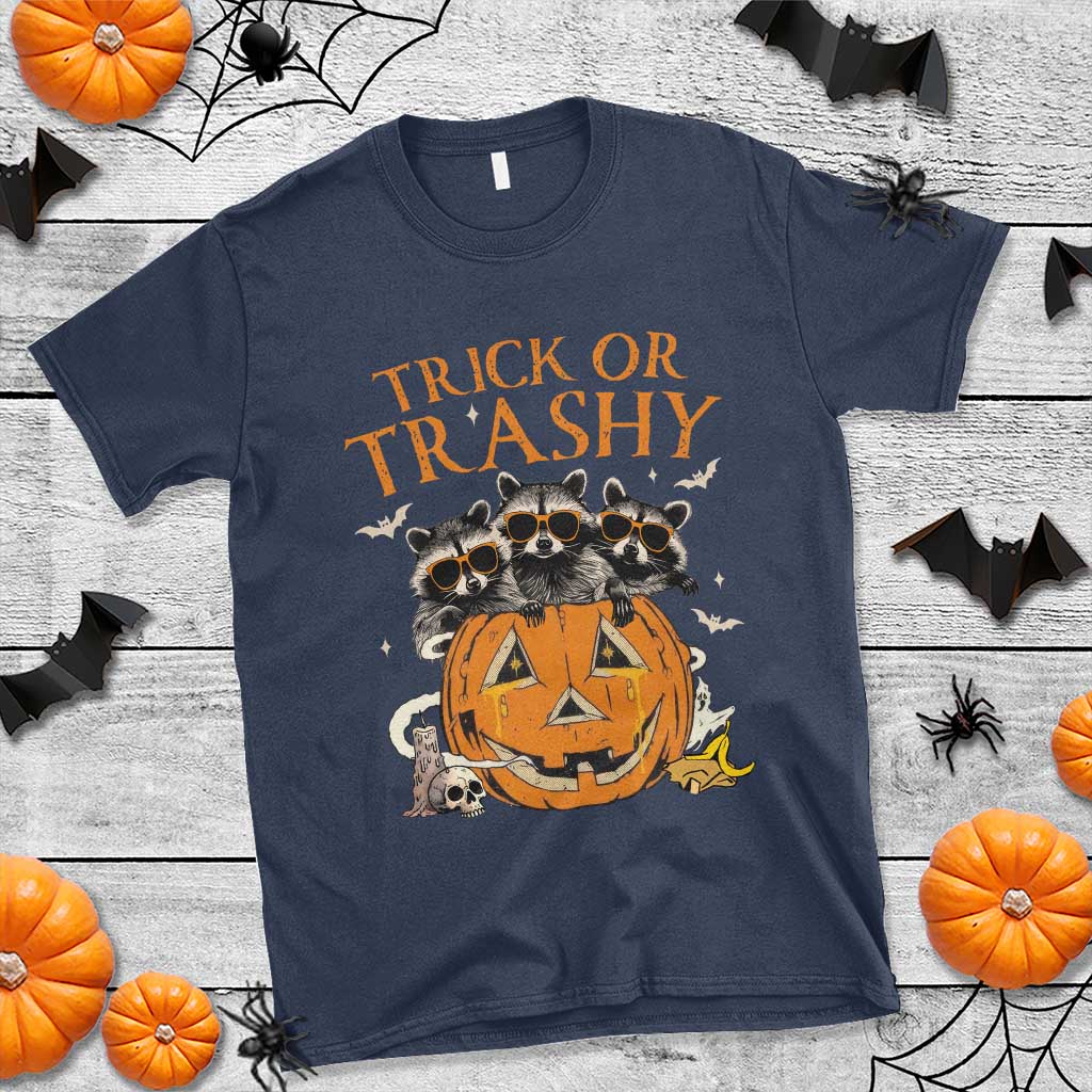 funny-halloween-t-shirt-trick-or-trashy-racoon-vintage-pumpkin-bat-trash