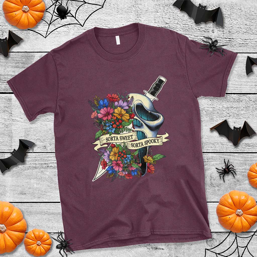 funny-halloween-t-shirt-sorta-sweet-sorta-spooky-ghost-flower-knife-murderer