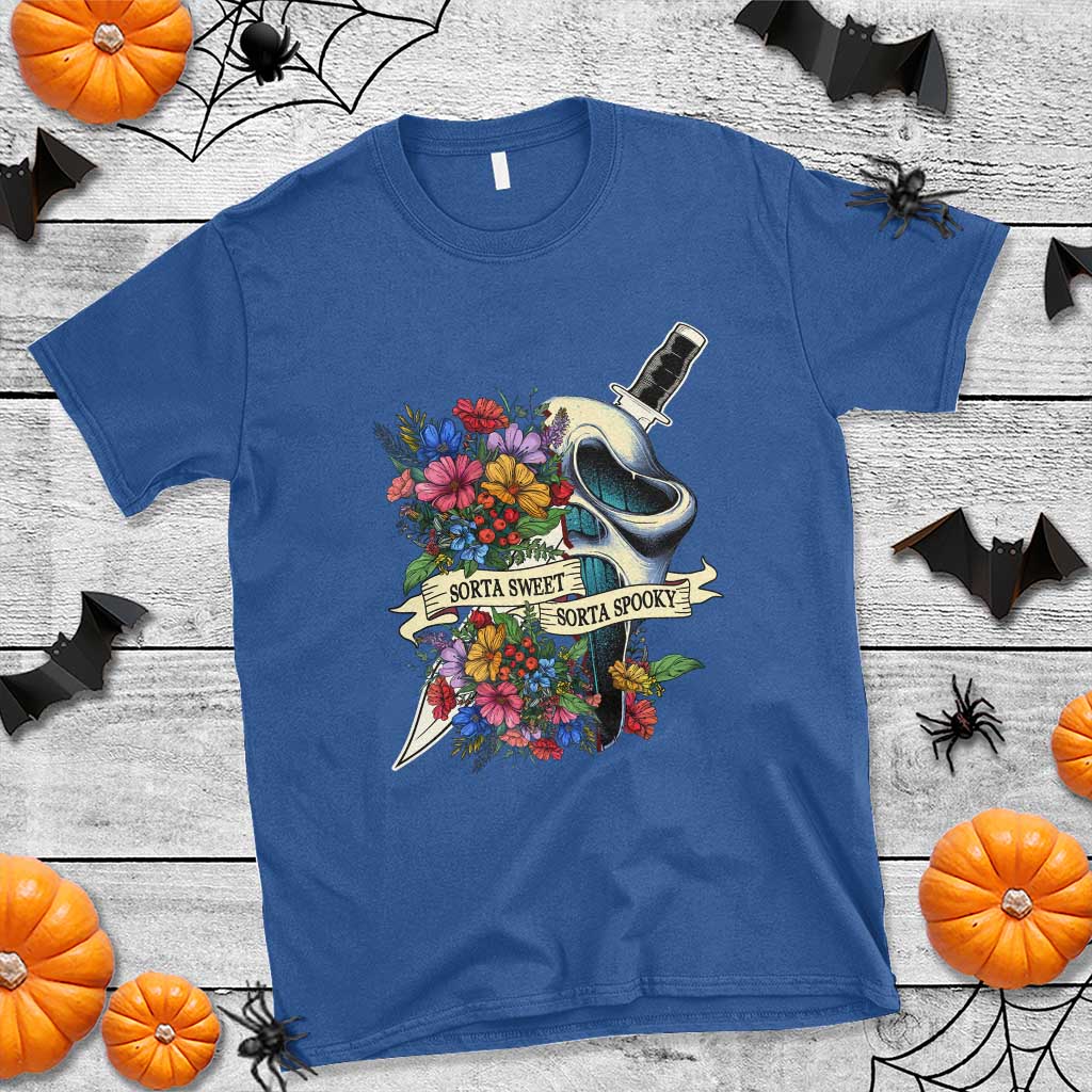 funny-halloween-t-shirt-sorta-sweet-sorta-spooky-ghost-flower-knife-murderer