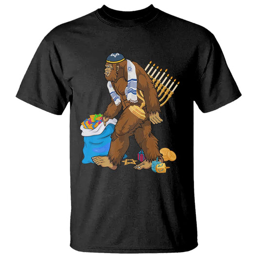 funny-hanukkah-bigfoot-menorah-david-stars-t-shirt