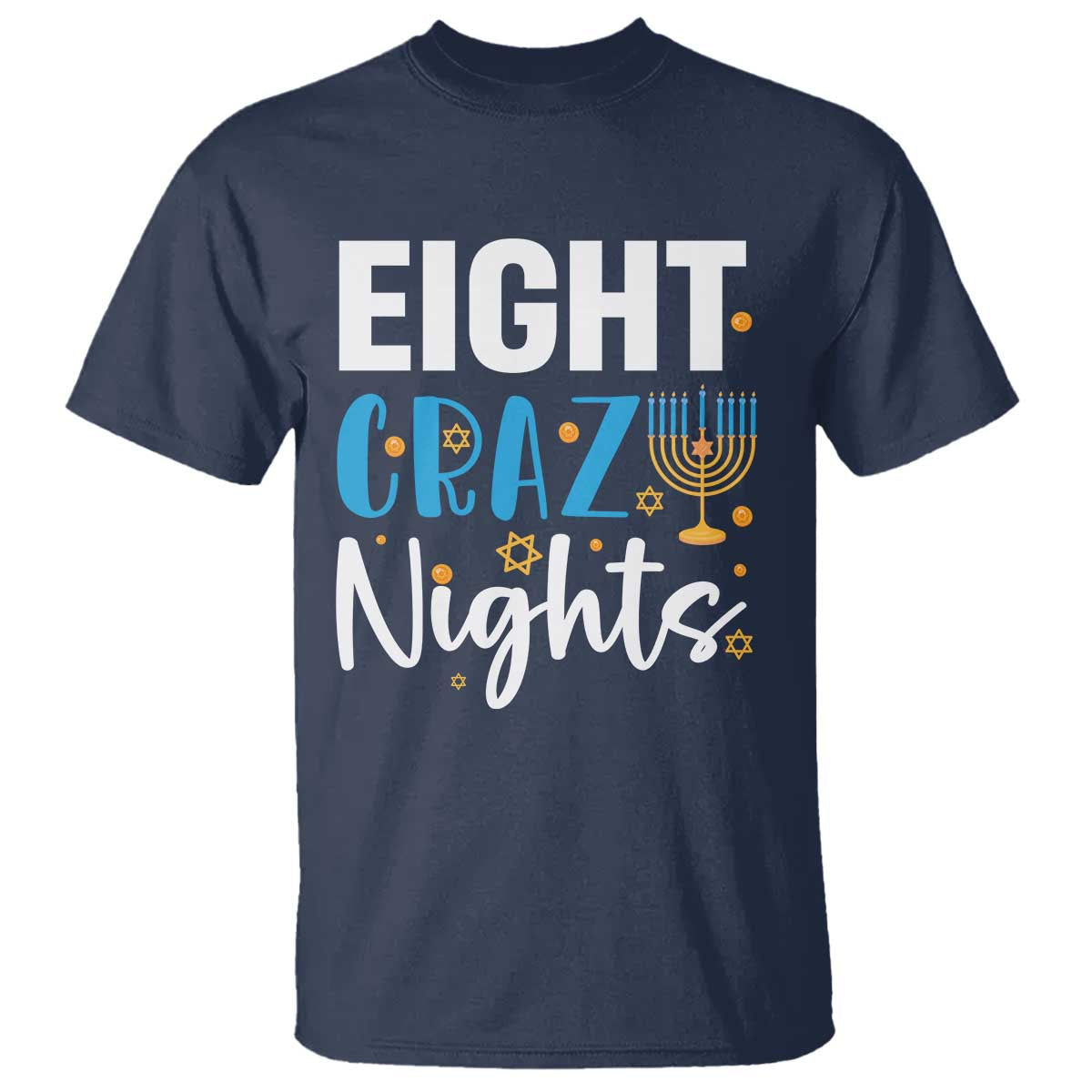 funny-hanukkah-eight-crazy-nights-t-shirt-menorah-david-stars