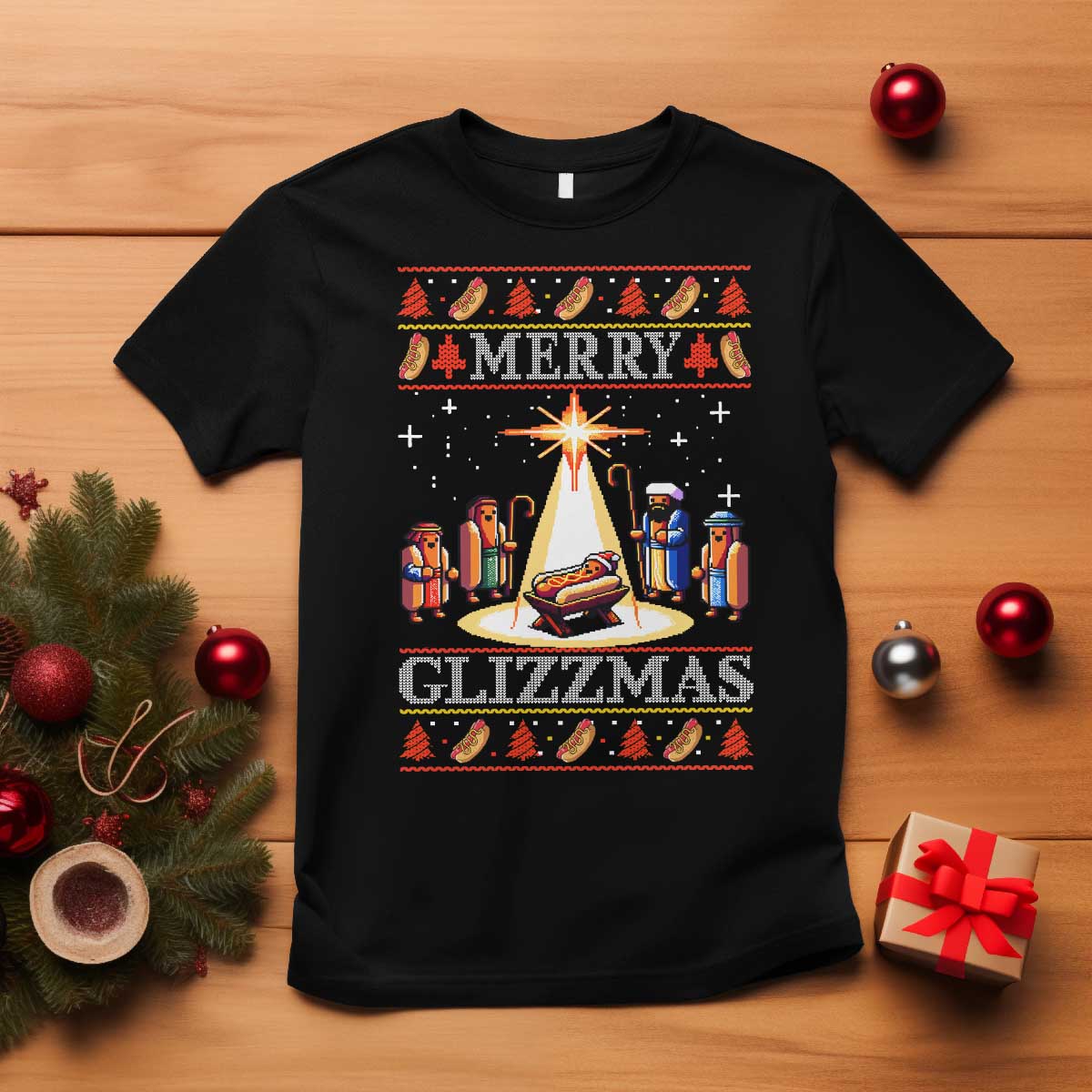 funny-merry-glizzmas-t-shirt-hot-dog-christmas-nativity-scene