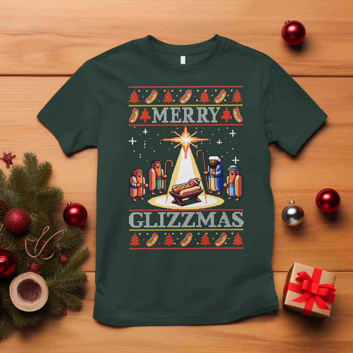 funny-merry-glizzmas-t-shirt-hot-dog-christmas-nativity-scene