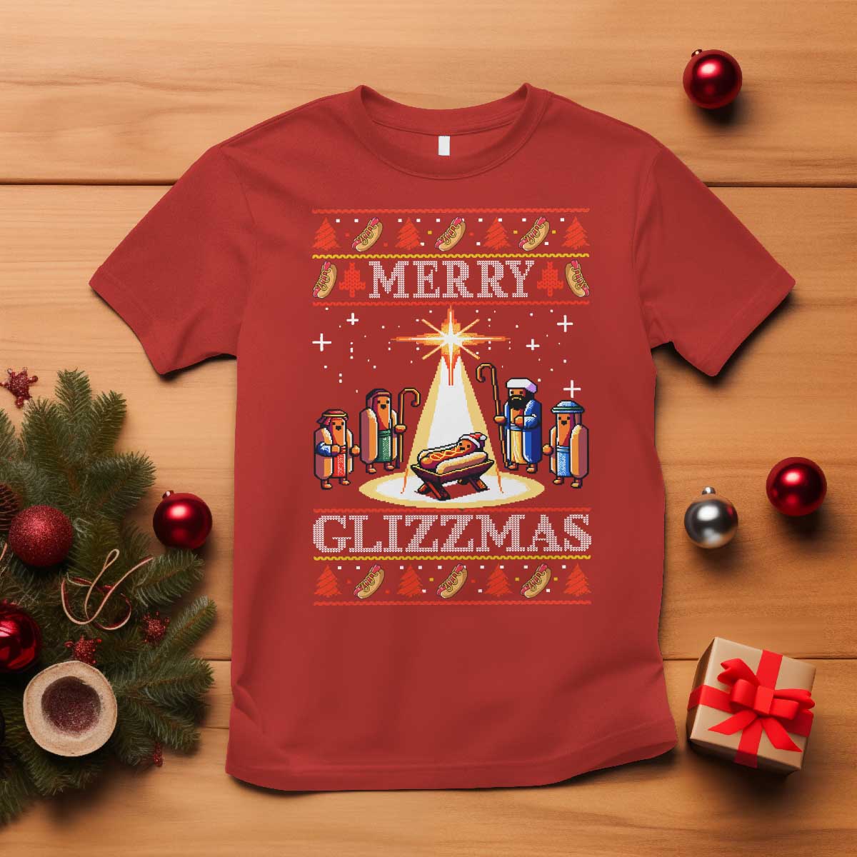 funny-merry-glizzmas-t-shirt-hot-dog-christmas-nativity-scene