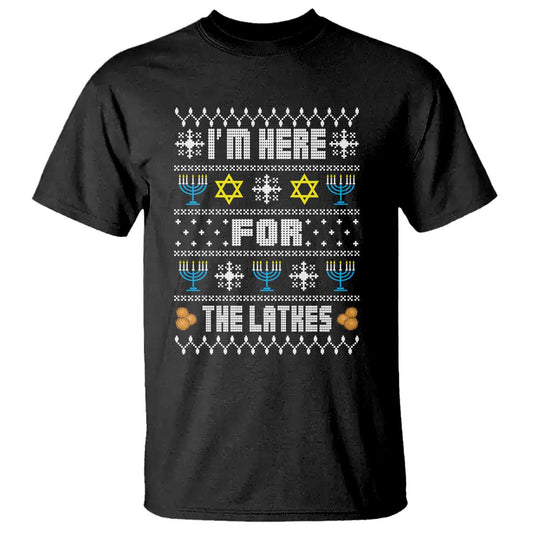 funny-hanukkah-t-shirt-im-here-for-the-latkes-menorah