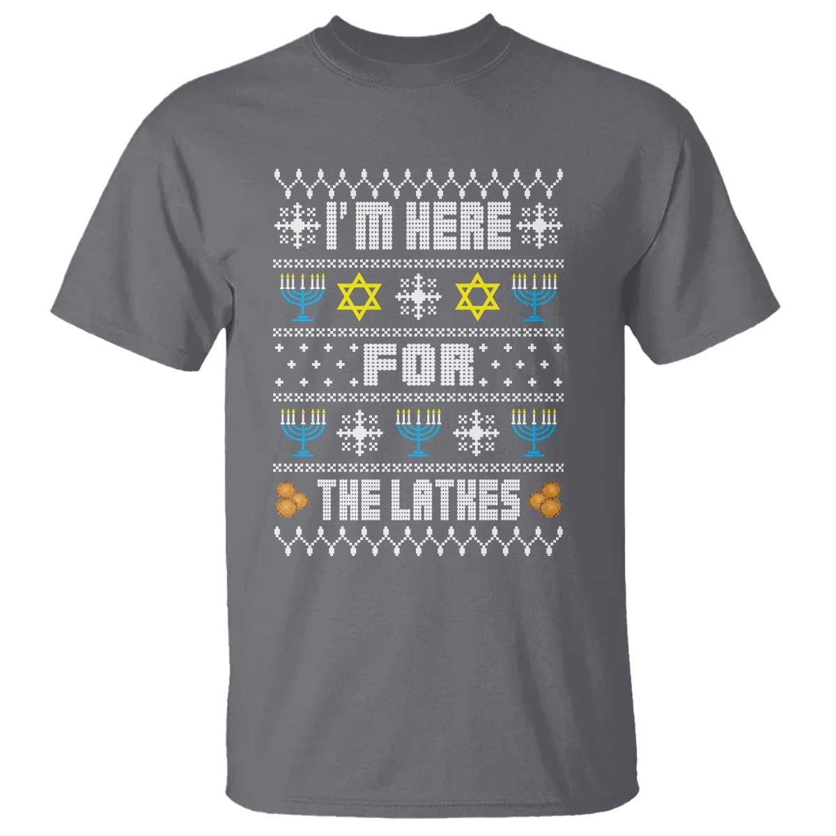 funny-hanukkah-t-shirt-im-here-for-the-latkes-menorah